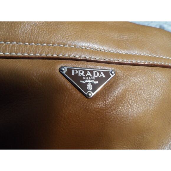 Prada Brown Suede Shoulder Bag BR2429 with Card & Dust Bag - Picture 4 of 16